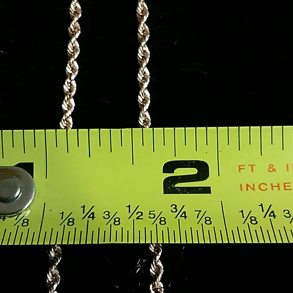 Solid 14k rose gold necklace 20 1/4" - Picture 3 of 5